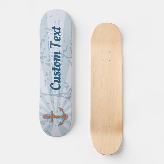 Anker met ketting persoonlijk skateboard (Voorkant)