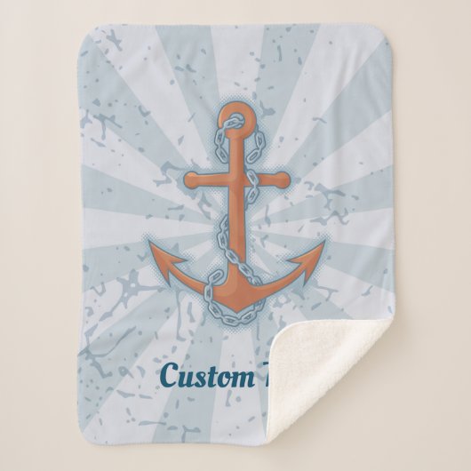 Anker met ketting sherpa deken (Voorkant)