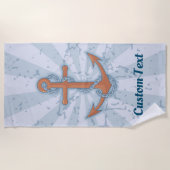 Anker met ketting strandlaken (Voorkant)