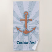 Anker met ketting strandlaken (Voorkant)