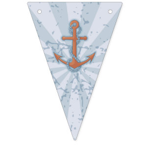 Anker met ketting vlaggetjes