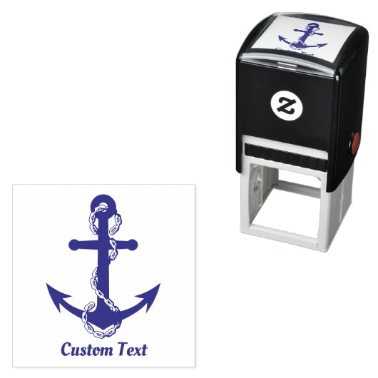 Anker met ketting  zelfinktende stempel (In situ)