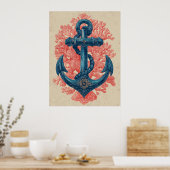 Anker met koraal uit het verleden poster (Keuken)