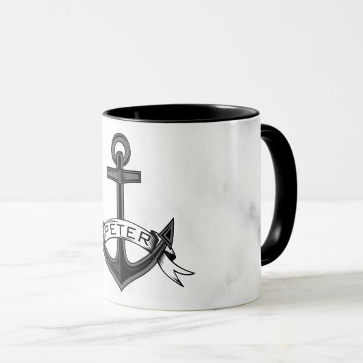 Anker met lint mok (Voorkant rechts)