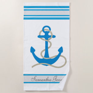 Anker met maritiem thema strandlaken
