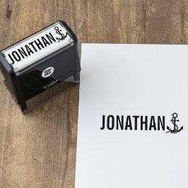 Anker met naam handtekening stempel