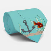 Anker met stropdas van vis (Opgerold)