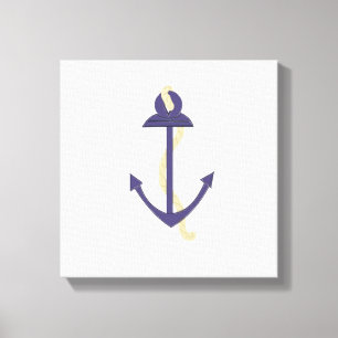 Anker met touw canvas afdruk