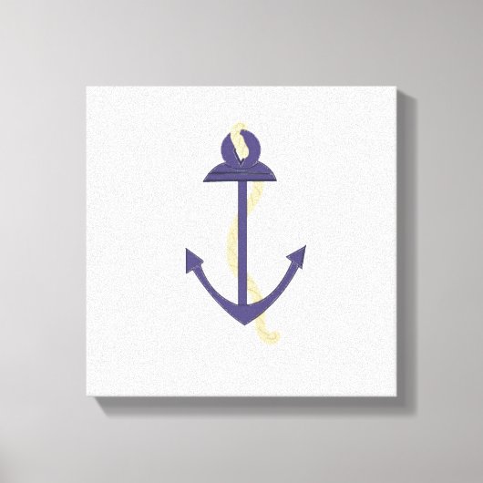 Anker met touw canvas afdruk (Voorkant)