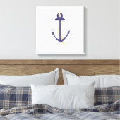 Anker met touw canvas afdruk (Insitu (Slaapkamer))