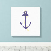 Anker met touw canvas afdruk (Insitu (Houten vloer))