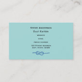 Anker met touw en zeeschelp op groene achtergrond visitekaartje (Achterkant)