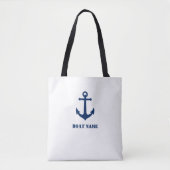 anker met uw bootnaam tote bag (Voorkant)