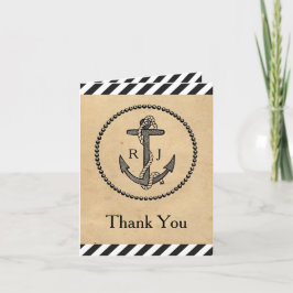 Anker met vintage uitstraling - Dankkaart Bedankkaart