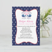 Anker met walvissen voor tweelingse Baby shower Kaart (Staand voorkant)