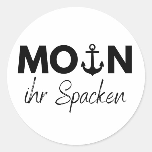 Anker Moin Northern Germany North Northern Lights Ronde Sticker (Voorkant)
