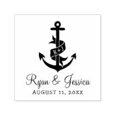 Anker Monogram Bruiloft Stamp Zelfinktende Stempel (Design)