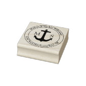 Anker Monogram Familienaam Retouradres Rubberstempel (Stempel)