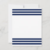 Anker Monogram & Naam Marine Blauw & Witte Strepen Notitiekaartje (Achterkant)