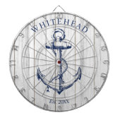 Anker Monogram Nautilus Wit Hout Dartbord (Voorkant)