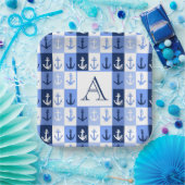 Anker monogram papieren borden bordje (Feest)