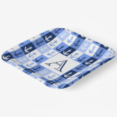 Anker monogram papieren borden bordje (Gebogen)