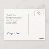 Anker Monogrammen, nautische bruiloft Dank u kaart (Achterkant)