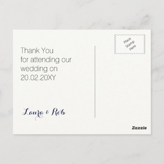 Anker Monogrammen, nautische bruiloft Dank u kaart (Achterkant)