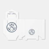 Anker Monogrammen, Nautische huwelijksgunst doos Bedankdoosjes (Uitgevouwen)