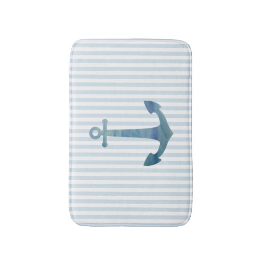 Anker Nautical Stripe Bath Mat (Voorkant Verticaal)