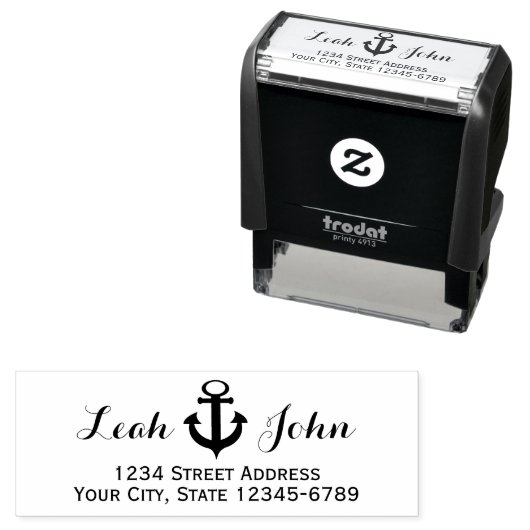 Anker Nautisch Adres Zelfinktende Stempel (In situ)