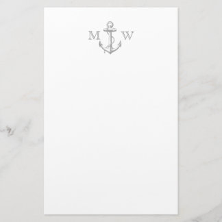 Anker, Nautisch monogram Briefpapier