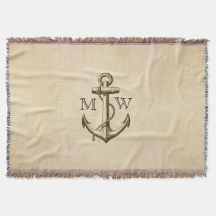 Anker, Nautisch monogram Deken