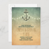  anker nautisch Sla de datum briefkaarten (Voorkant / Achterkant)