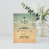  anker nautisch Sla de datum briefkaarten (Staand voorkant)