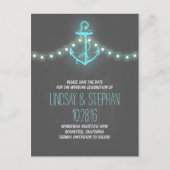  anker nautisch Sla de datum briefkaarten (Voorkant)