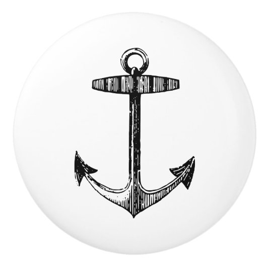 Anker -  nautisch thema keramische knop (Voorkant)