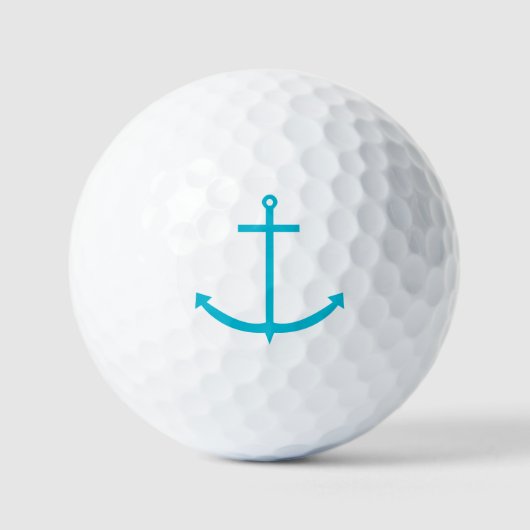 anker nautisch turkoois golfballen (Voorkant)