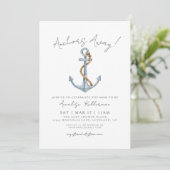 Anker Nautische Baby Shower Kaart (Staand voorkant)