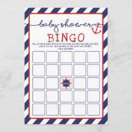 Anker Nautische Bingo Baby shower Spel Ahoy Boy Kaart