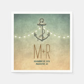 anker nautische bruiloft servetten (Voorkant)