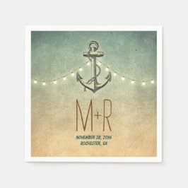 anker nautische bruiloft servetten