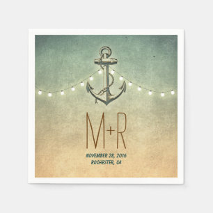 anker nautische bruiloft servetten