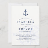 anker nautische bruiloft uitnodiging (Voorkant)