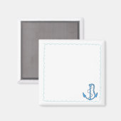Anker-nautische golven-personaliseer het! magneet (Voorkant / Achterkant)