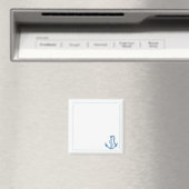 Anker-nautische golven-personaliseer het! magneet (Insitu (Vaatwasser))