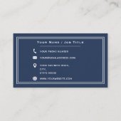 Anker Nautische Jachtboot Kapitein Blauw en Wit Visitekaartje (Achterkant)