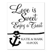 Anker Nautische Liefde is Zoet Rubberstempel (Afrduk)