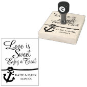 Anker Nautische Liefde is Zoet Rubberstempel (Gestempeld)