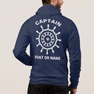 Anker Nautische Marine Blue Boat Captain Hoodie